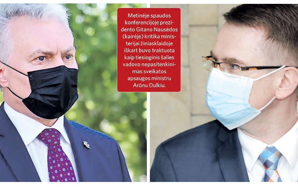 Kur nuves prezidento ir ministro konfrontacija?