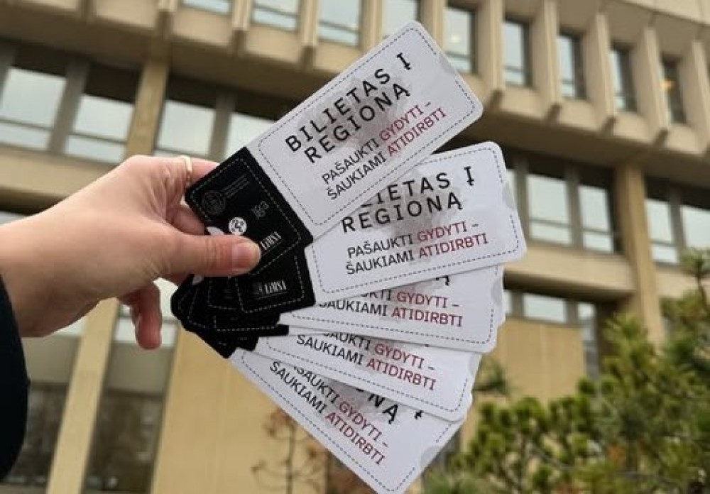 Seime – medicinos studentų akcija prieš siūlymą siųsti į regionus