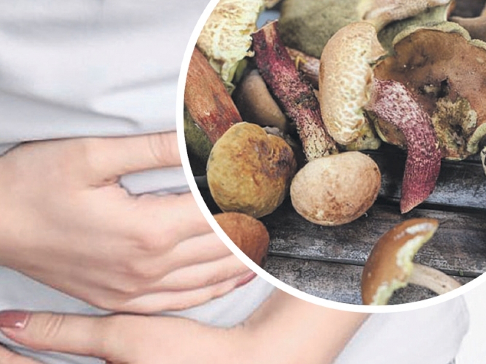 Pagal simptomus atpažinti, ar apsinuodyta būtent grybais, yra sunku, nes požymiai tokie patys, kaip ir apsinuodijus bet kokiu kitu maistu. Iš pradžių žmogų ima kamuoti skausmas, diskomfortas pilvo srityje, pilvo spazmai ar bendras silpnumas. Vėliau gali ištikti pykinimas, vėmimas ar viduriavimas. 