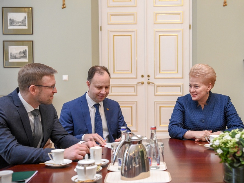 Prezidentė susitinka su socialinės apsaugos ir darbo bei sveikatos apsaugos ministrais, savivaldybių atstovais ir ekspertais pagyvenusiems žmonėms reformai aptarti. Lietuvos Respublikos Prezidentūros kanceliarijos nuotr./R.Dačkus